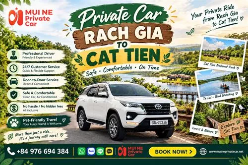 Rach Gia to Cat Tien Private Car